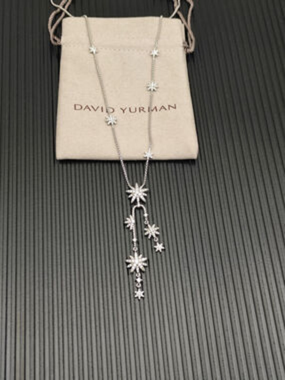 David Yurman Silver Starburst Cluster Necklace
